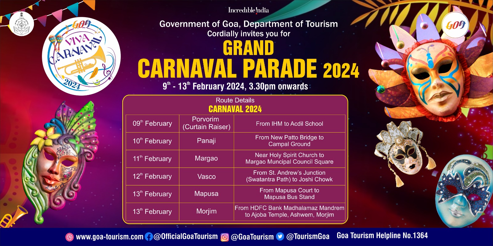 Goa Carnival Festival 2024 Dates, Venue, Tickets, Schedule